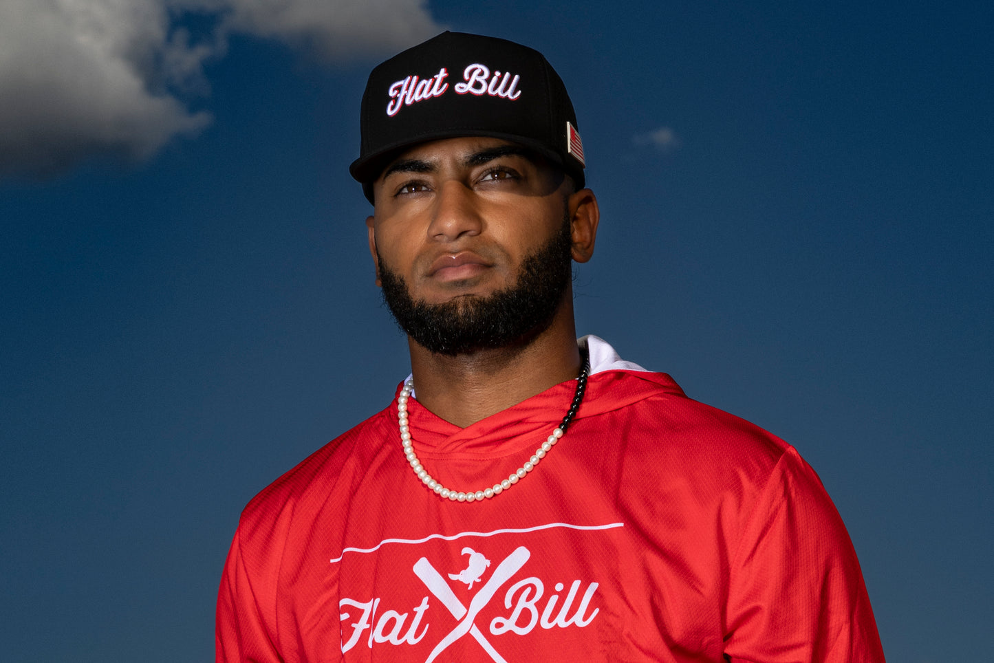 Red and White - Premium Sublimated Short Sleeve Hoodie