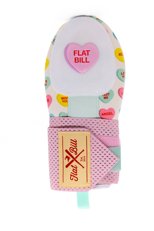 Candy Hearts Sliding Mitt Flatbill