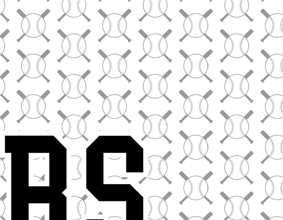 Roosevelt Baseball - Long Sleeves Hoodie - LIGHTweight - Pattern - PRE ORDER