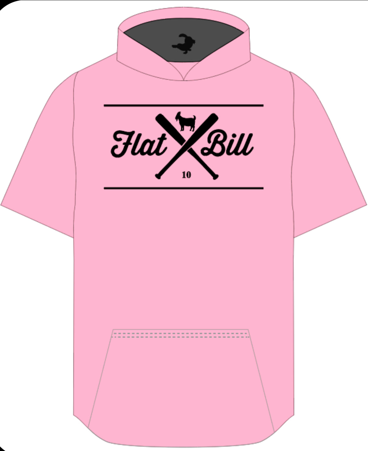 GOAT Flatbill Hoodie - Premium Sublimated Short Sleeve Hoodie