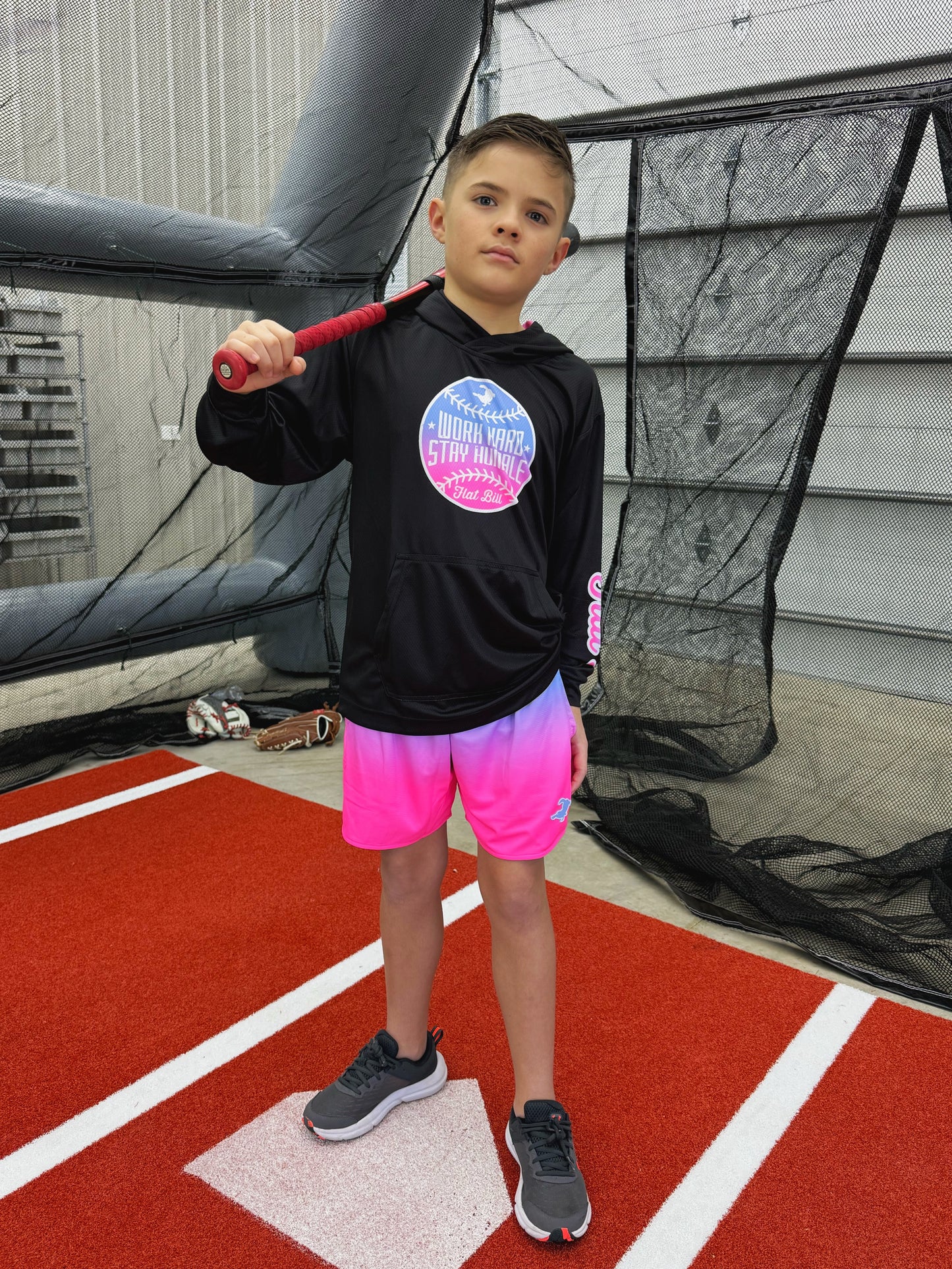 FlatBill Cotton Candy Shorts - Side Pocket Zipper - Mid Thigh Length - Bright Colors