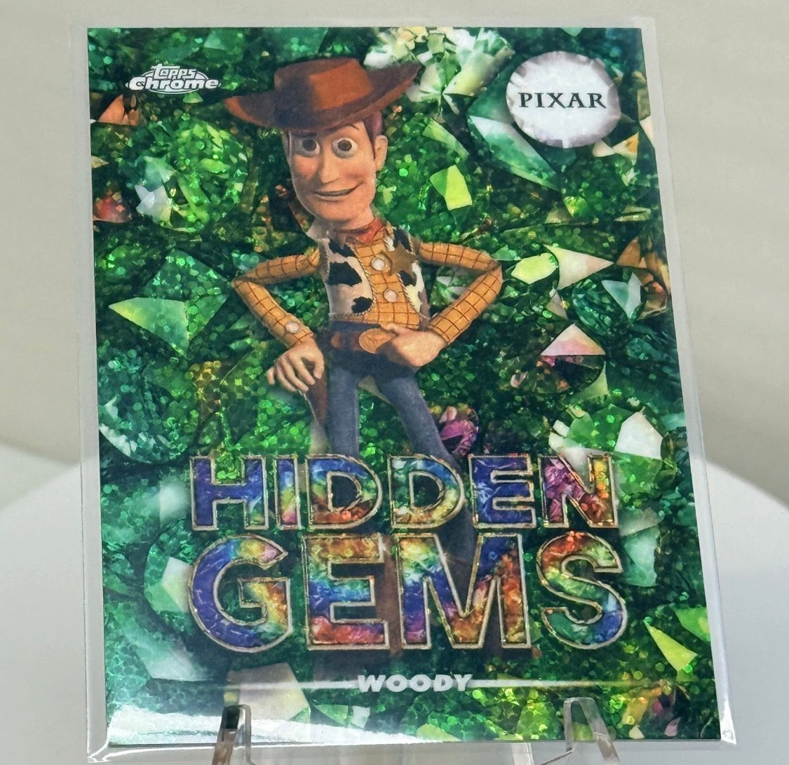 2025 WOODY Topps Chrome Disney Hidden Gems SP SSP #HG-4 Toy Story RARE Hit