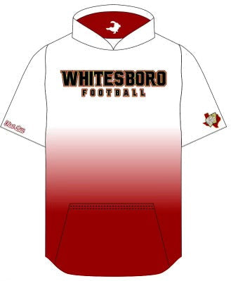 Whitesboro Hoodie - Ombre - White/Maroon