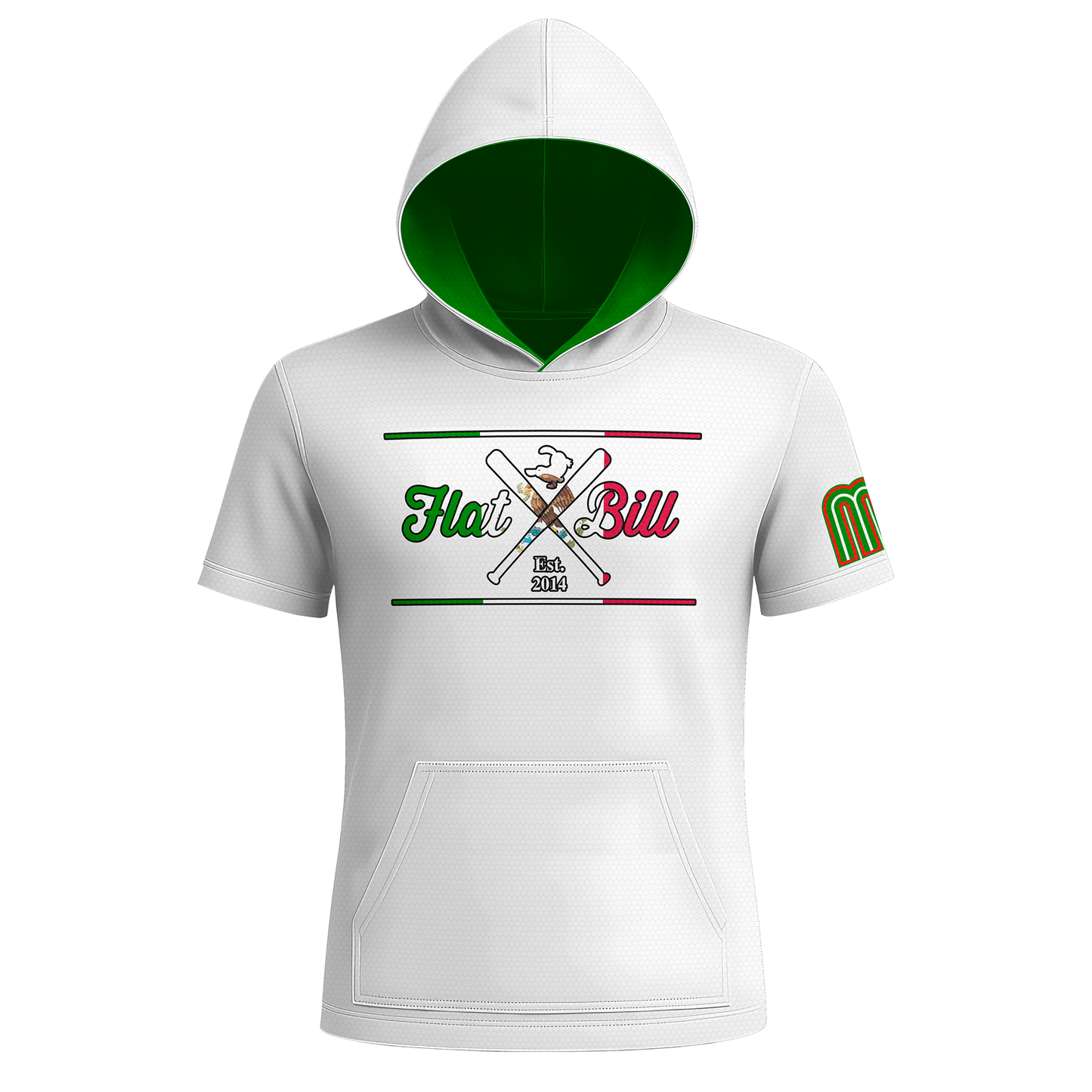 Mexico - White - Sublimated Short Sleeve Hoodie