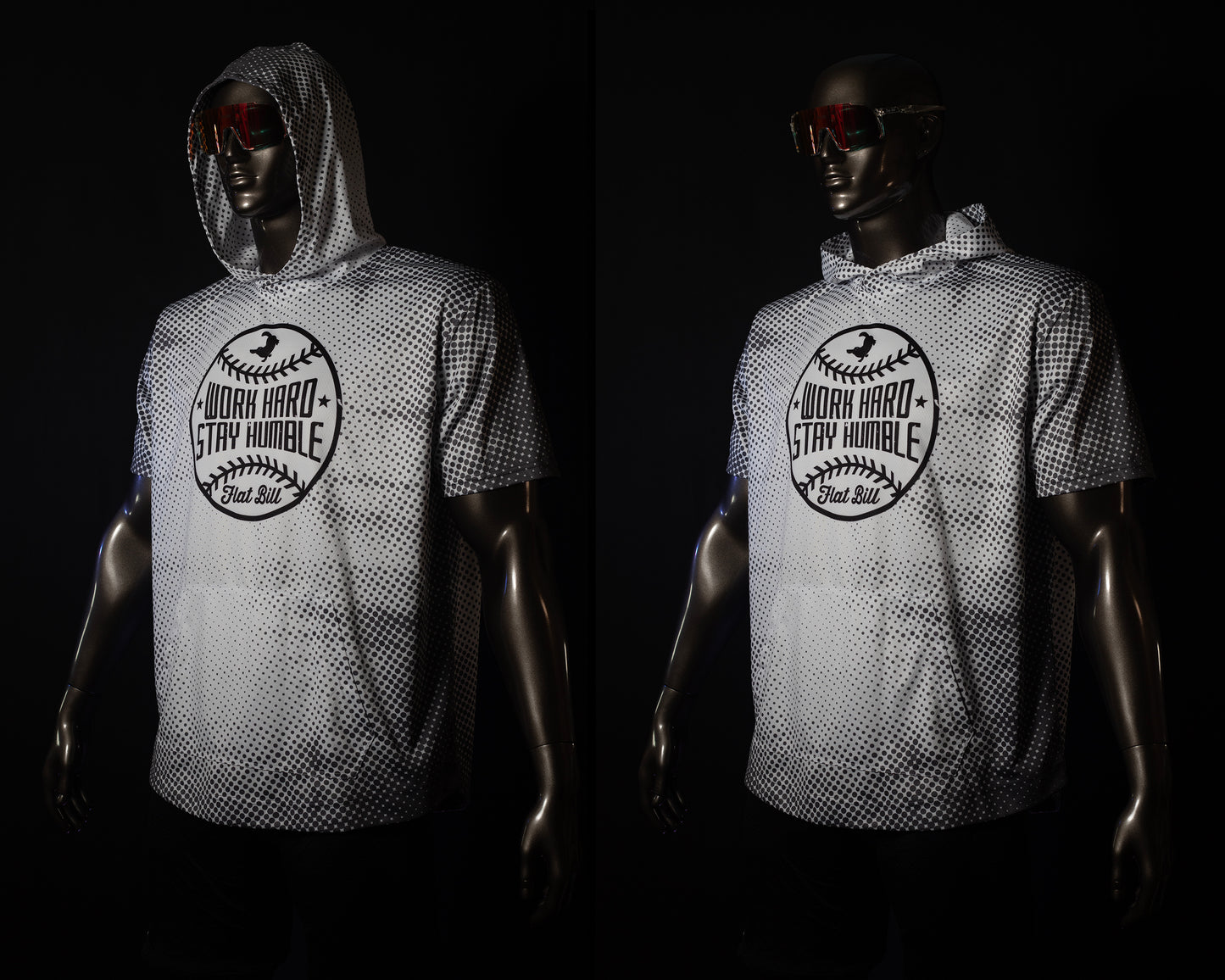 Work Hard Stay Humble - Premium Sublimated Short Sleeve Hoodie