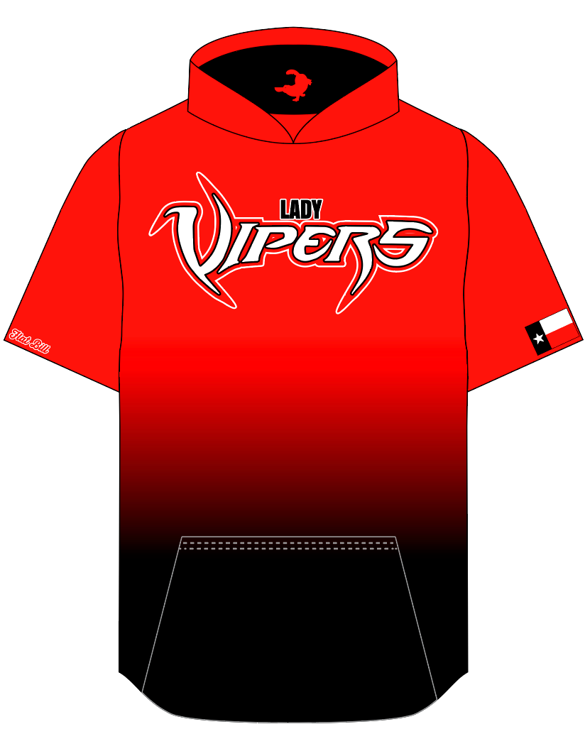 Lady Vipes Hoodie - Ombre - RED/Black