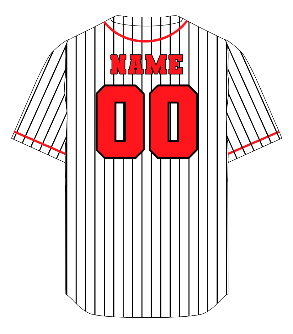 Outlaws Baseball - White Pinstripe Jersey