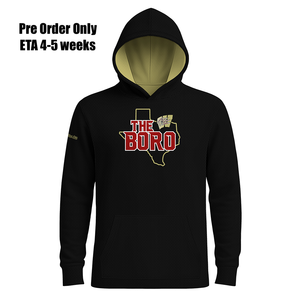 The Boro Hoodie - Black LONG SLEEVES- PRE ORDER