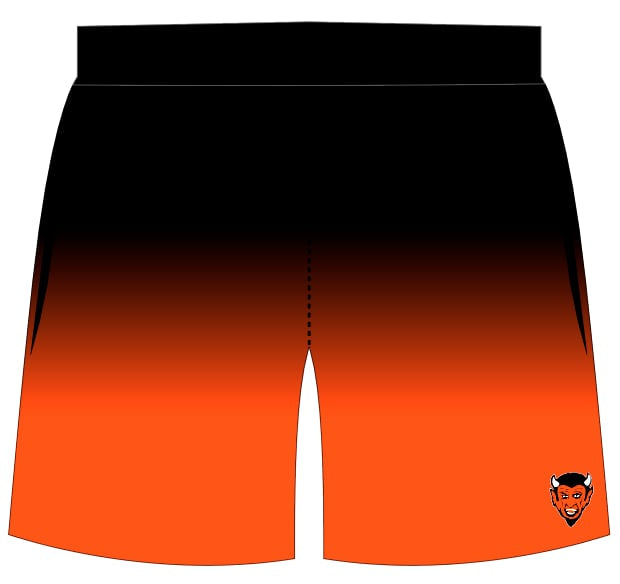 Dumas Demons Shorts - Ombre - Black/Orange Fade