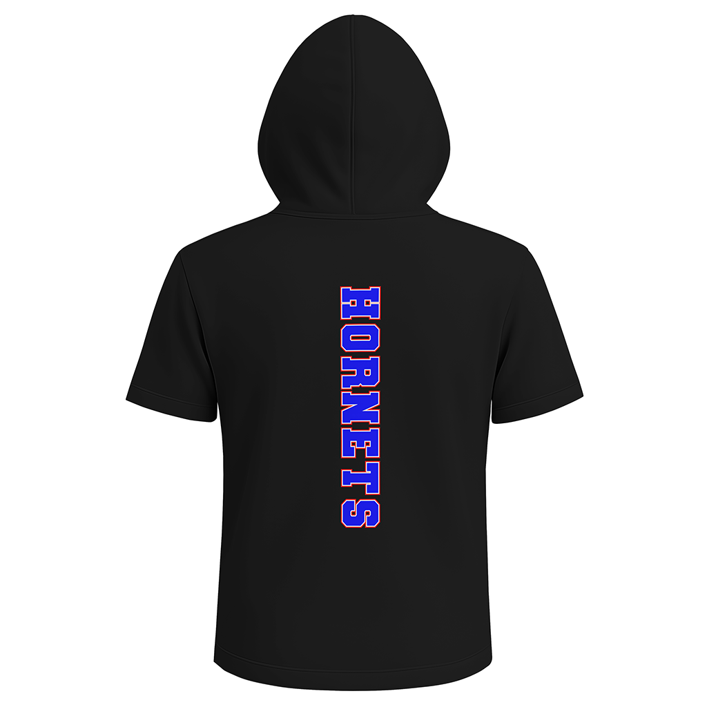 Highland Hornets Hoodie - Black Short Sleeves - PRE ORDER
