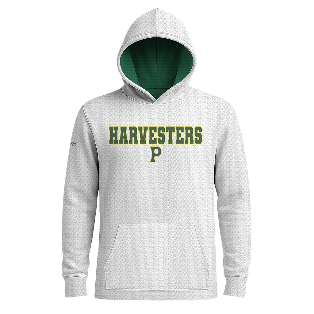 Pampa Harvesters Hoodie - Pattern Hood - White Long Sleeves - LIGHTWEIGHT - PRE ORDER