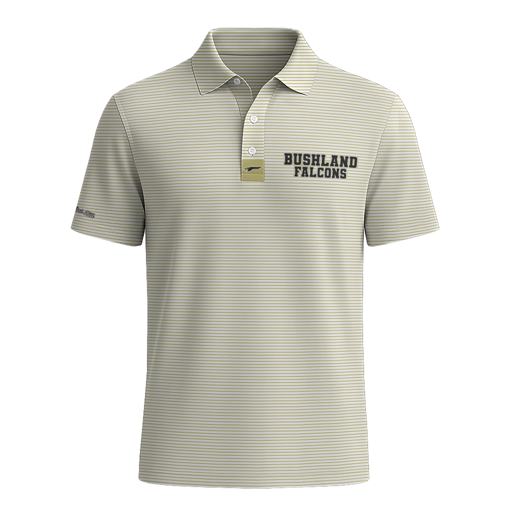 Bushland Falcons - Polo - Vegas Gold Pin Stripes - PRE ORDER