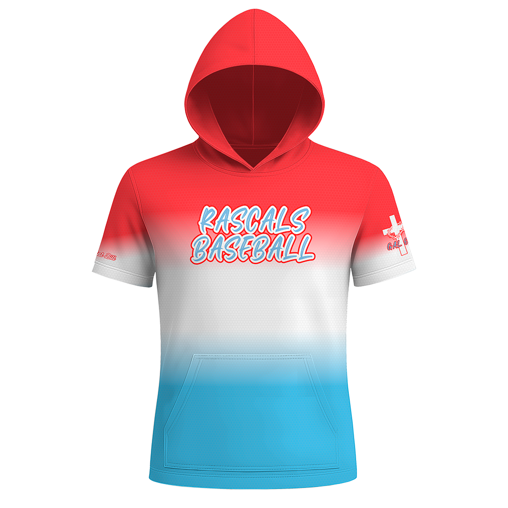 Rascals Baseball -Short Sleeve Hoodie - Bomb Pop - PRE ORDER
