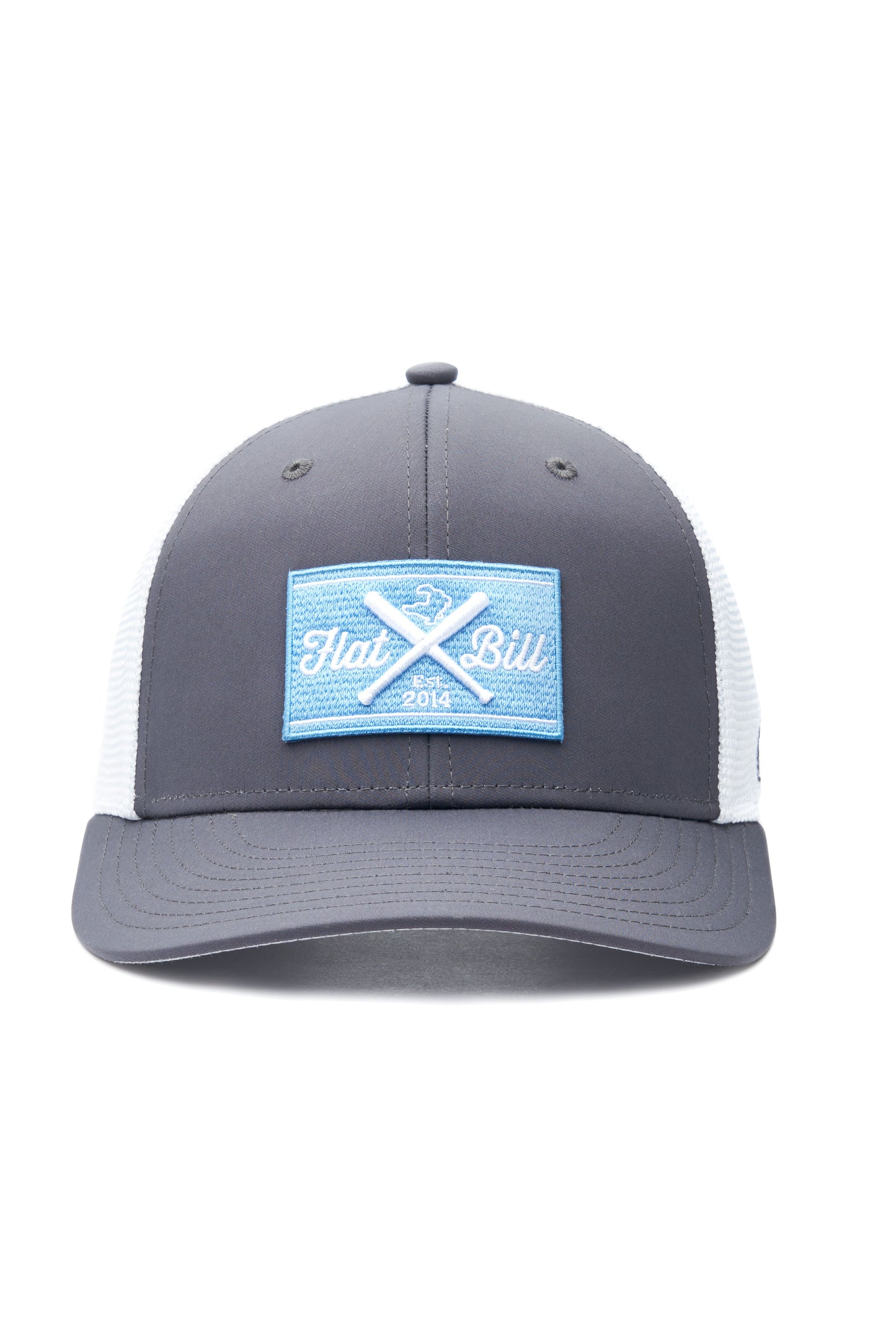 Flatbill Premium Blue Meshback Trucker Cap