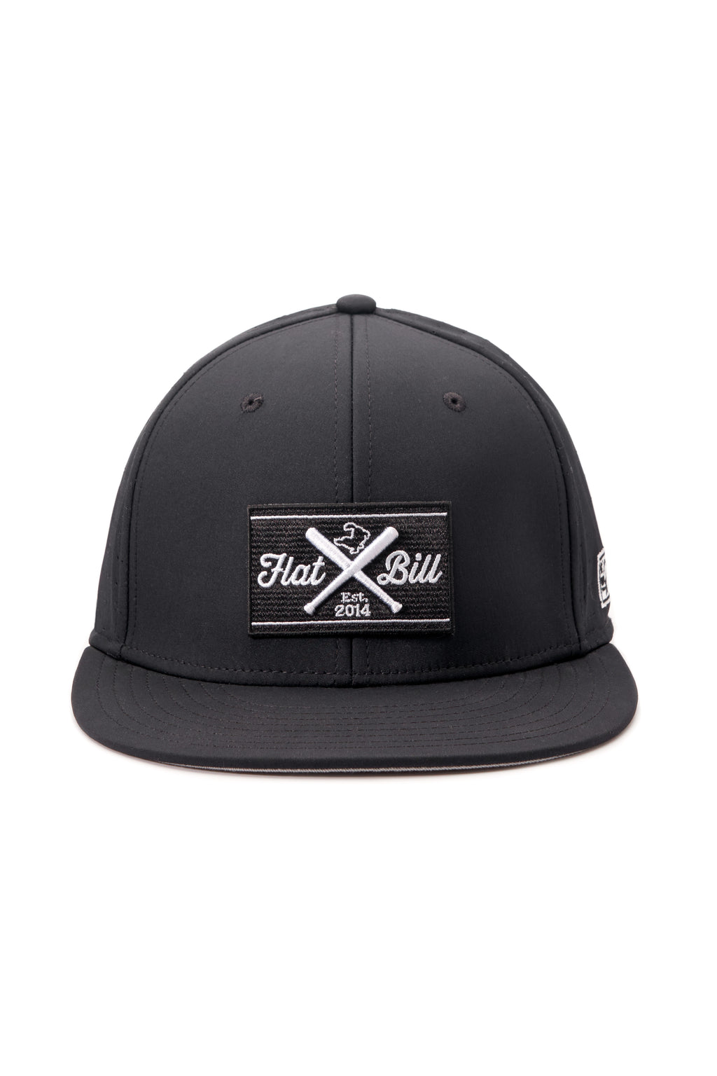 Flatbill Classic Black Flex Fit Cap
