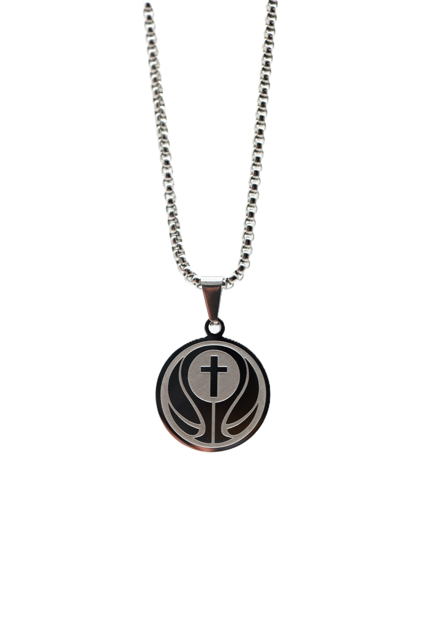 Engraved Basketball 2D Pendant - Black