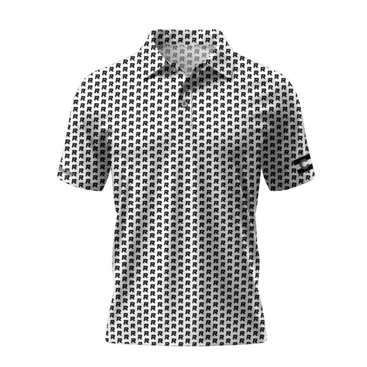 Roosevelt Fan Polo - White Pattern - Short Sleeves *Pre Order*