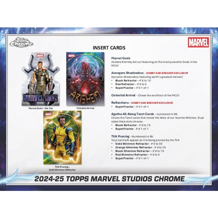 2025 Topps Marvel Studios Chrome® - Hobby Box