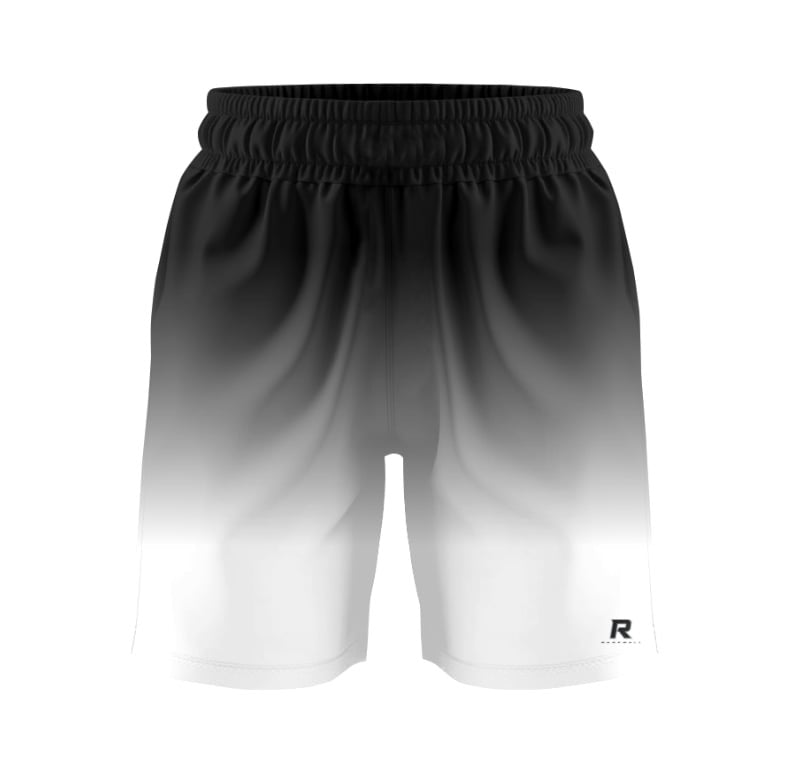 Roosevelt Fan Shorts - Black/White Ombre *Pre Order*