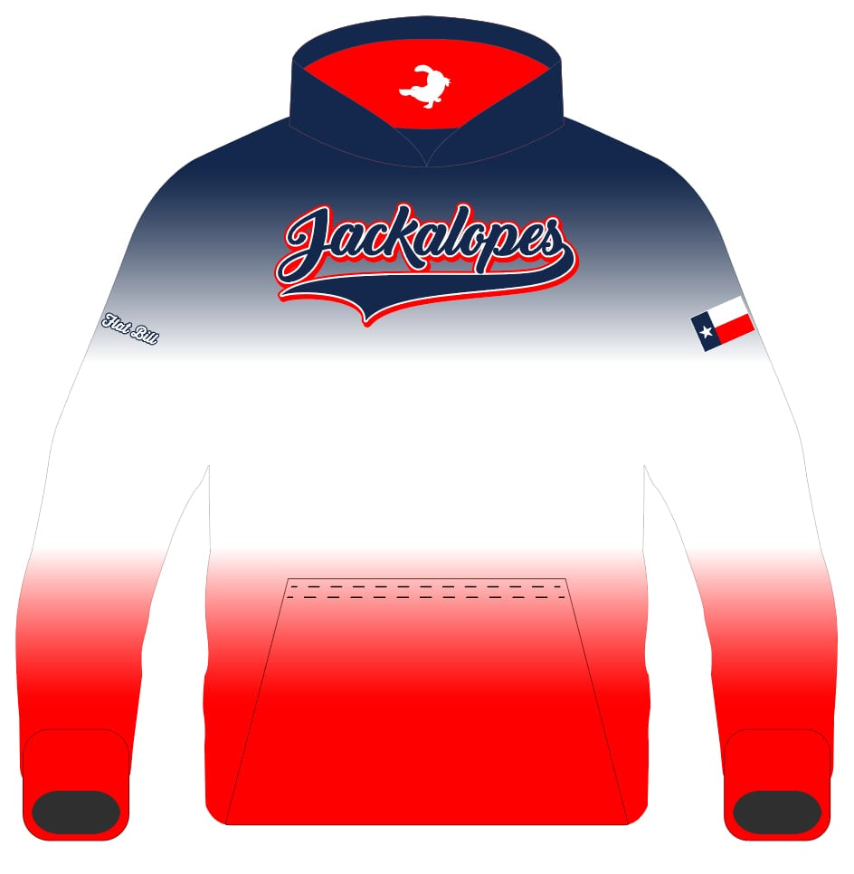 Jackalopes Fan Hoodie - Tricolor - Lightweight Long Sleeves