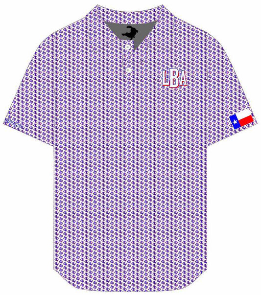 LBA Fan Polo - Pattern Short Sleeves - White