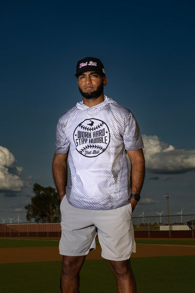 Work Hard Stay Humble  - Premium Sublimated Short Sleeve Hoodie