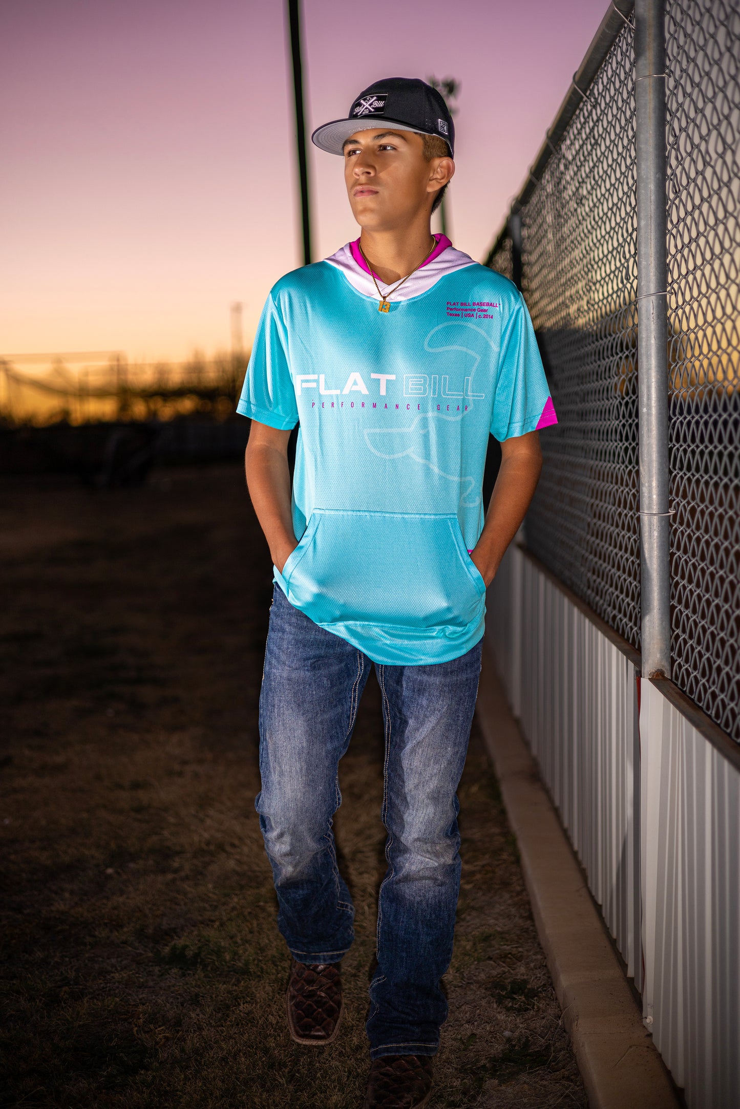 PFG (Turquoise) - Premium Sublimated Short Sleeve Hoodie