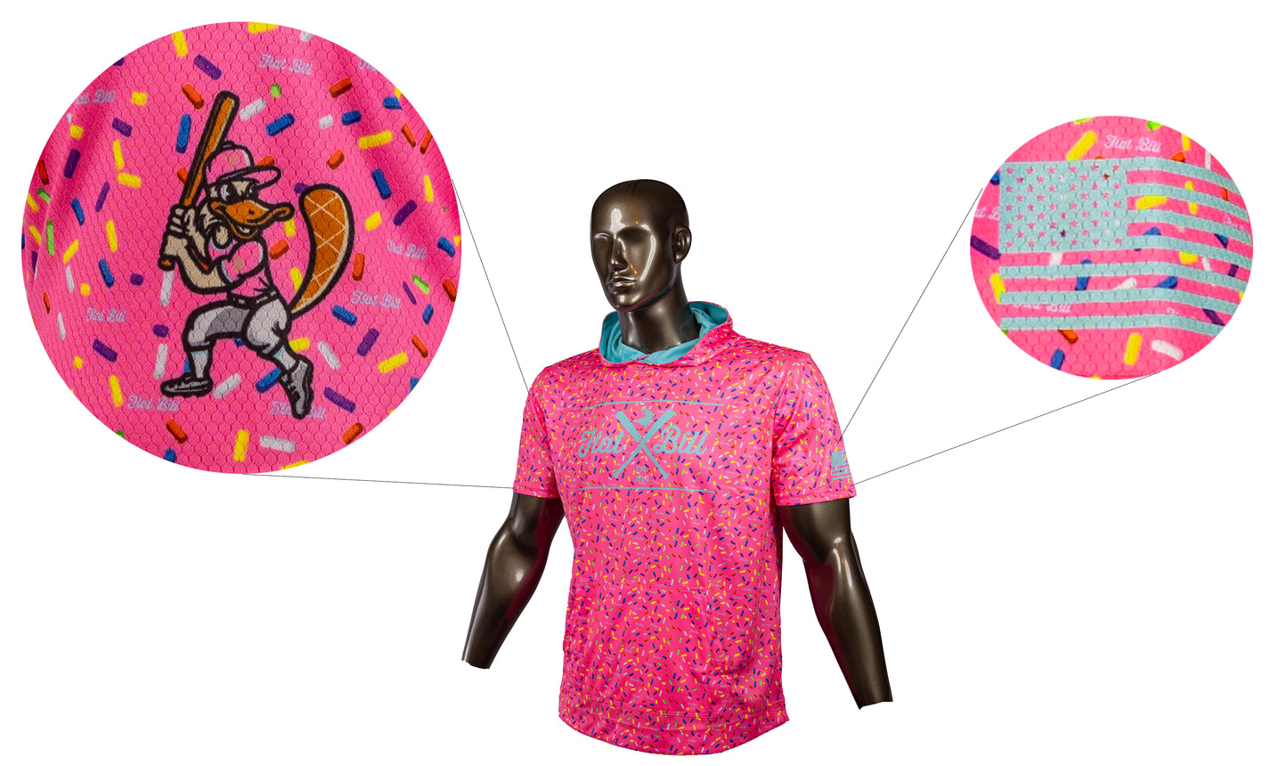 Donut Premium Sublimated Short Sleeve Hoodie