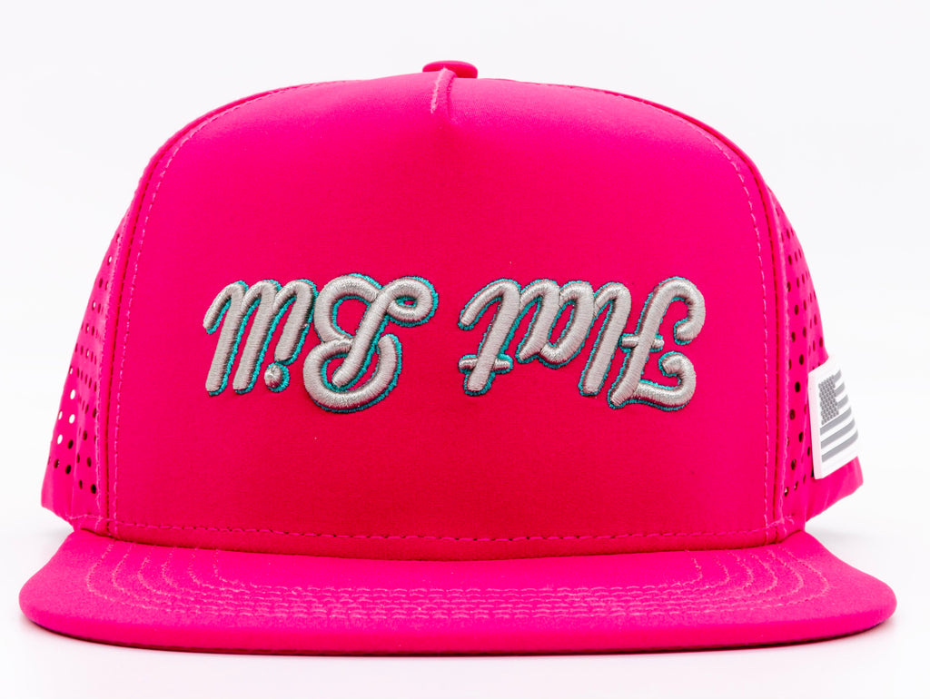 Fresh Drip Collection FB Snapback - Hot Pink Up is Down