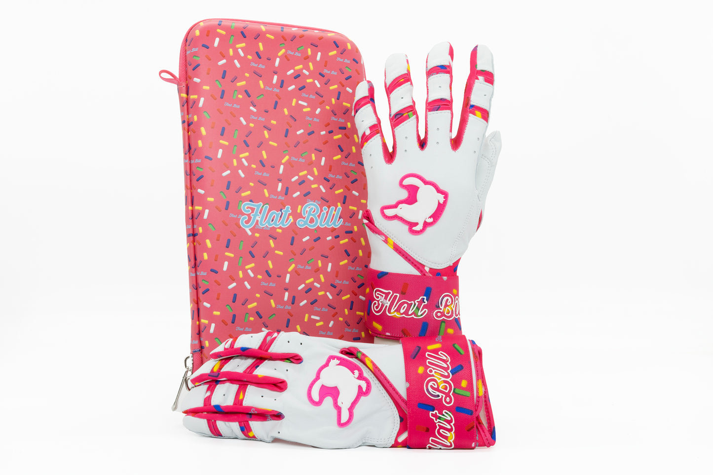 Batting Gloves Regular Strap - Pink Donut