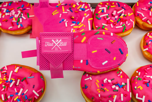 Pink Donut Sprinkles Sliding Mitt Flatbill