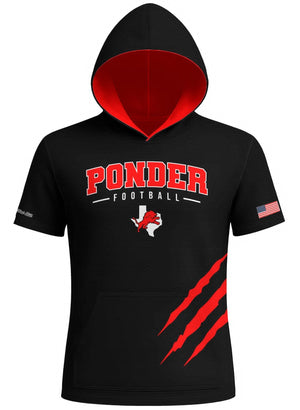 Ponder Football Hoodie - Black