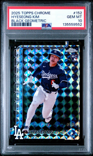 2025 TOPPS CHROME | BLACK GEOMETRIC [#1/10]HYESEONG KIM 152