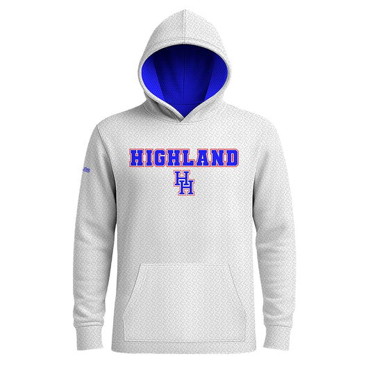 Highland Hornets Hoodie - Pattern Hood - White Long Sleeves - HEAVYWEIGHT - PRE ORDER