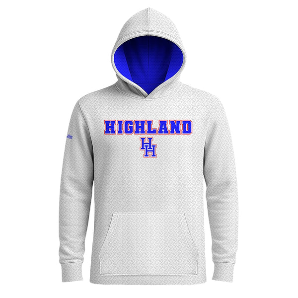 Highland Hornets Hoodie - Pattern Hood - White Long Sleeves - HEAVYWEIGHT - PRE ORDER