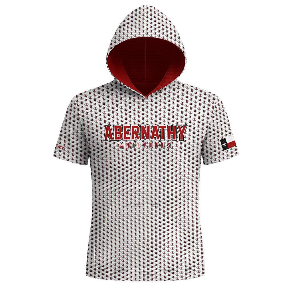 Abernathy Antelope Pattern Premium Sublimated Short Sleeve Hoodie