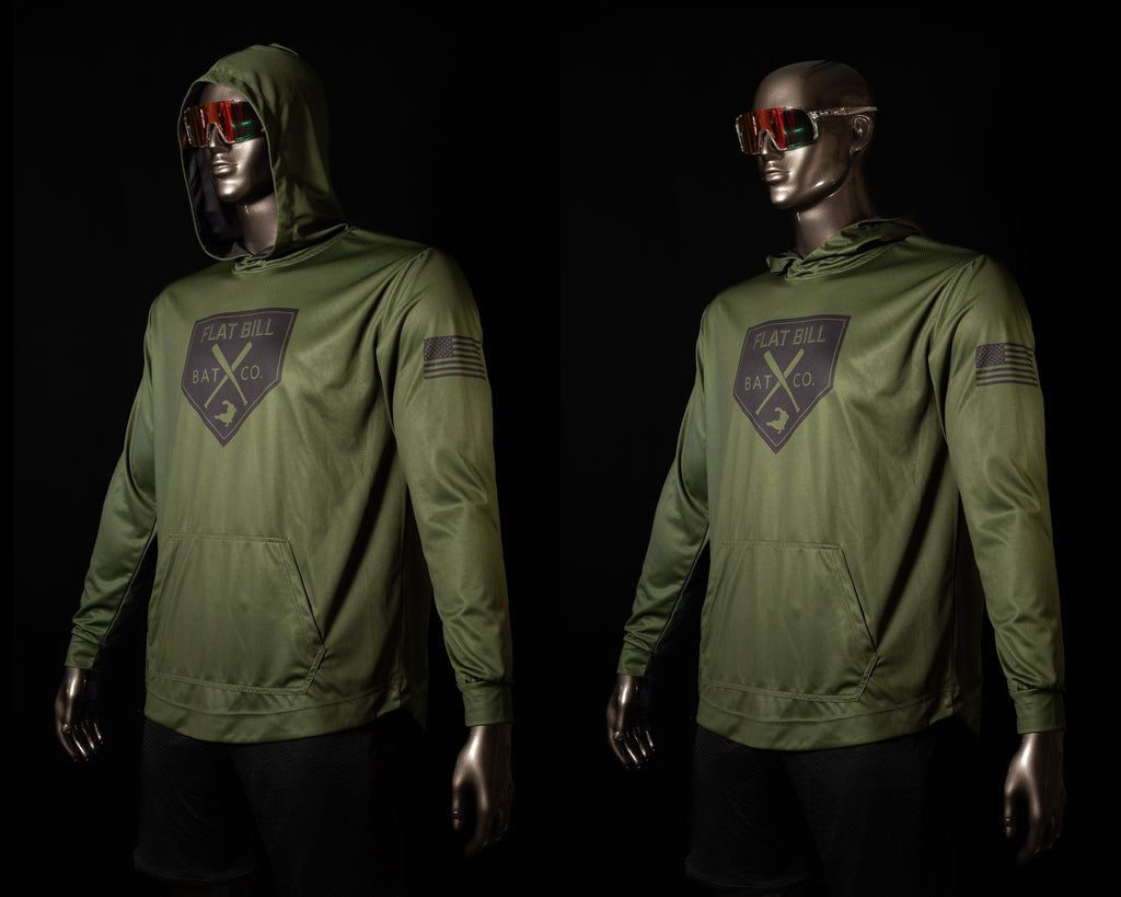 Army Green  - Premium Sublimated Long Sleeve Hoodie