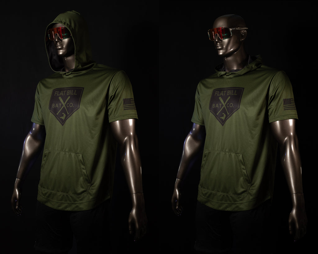 Army Green  - Premium Sublimated Short Sleeve Hoodie