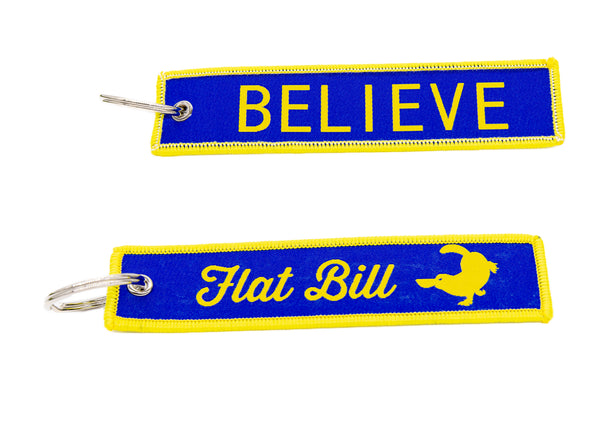 Flat Bill Flight Keychain - Believe