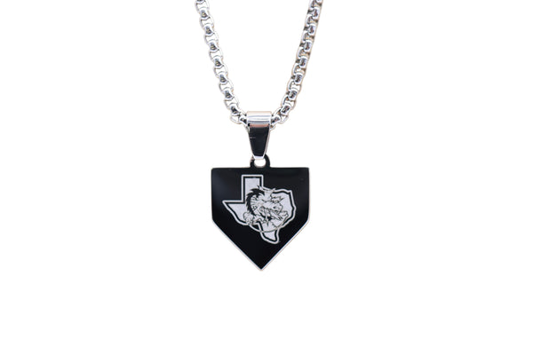 Southlake Carroll Baseball Homeplate Pendant - Engraved - Reversible