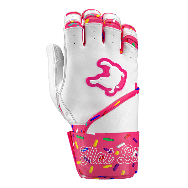 Batting Gloves Long Strap - Pink Donut Sprinkle