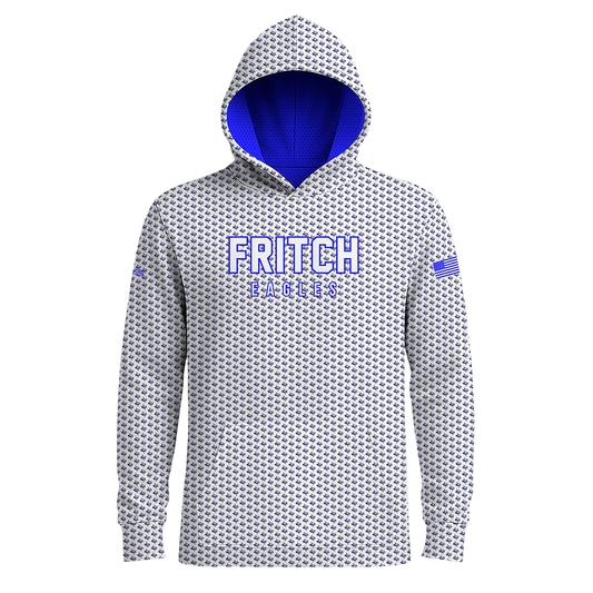 Fritch Eagles Pattern Premium Sublimated Long Sleeve Hoodie