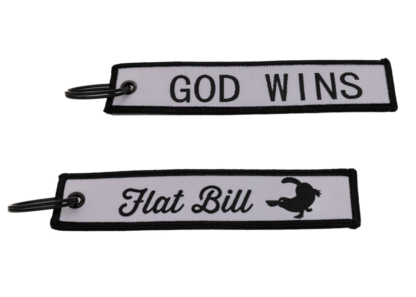 Flat Bill Flight Keychain - God Wins