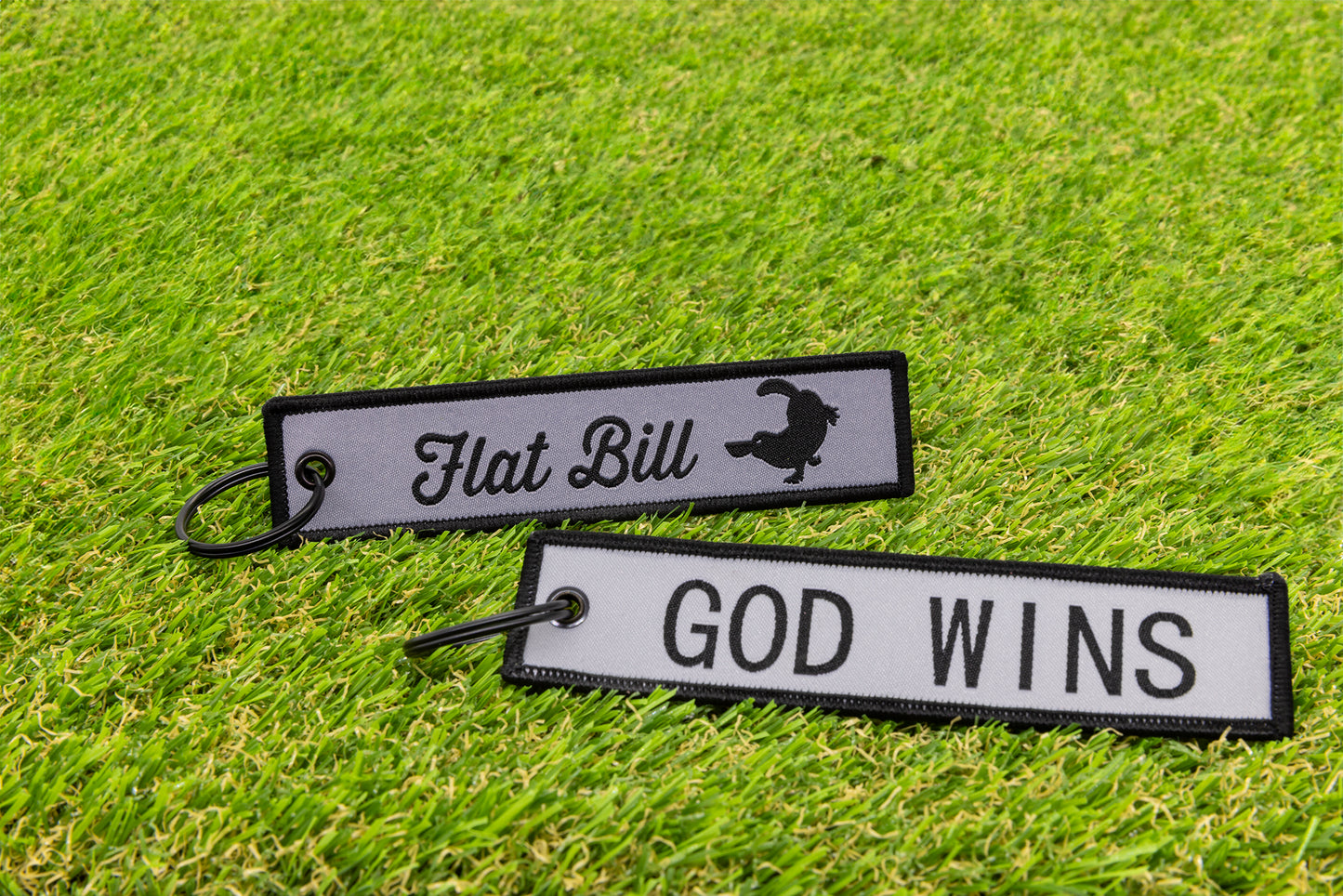 Flat Bill Flight Keychain - God Wins