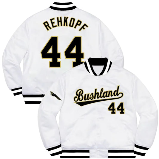 Bushland Falcons- Varsity Jacket - White - PRE ORDER