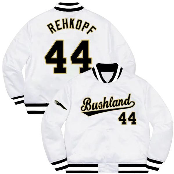 Bushland Falcons- Varsity Jacket - White - PRE ORDER
