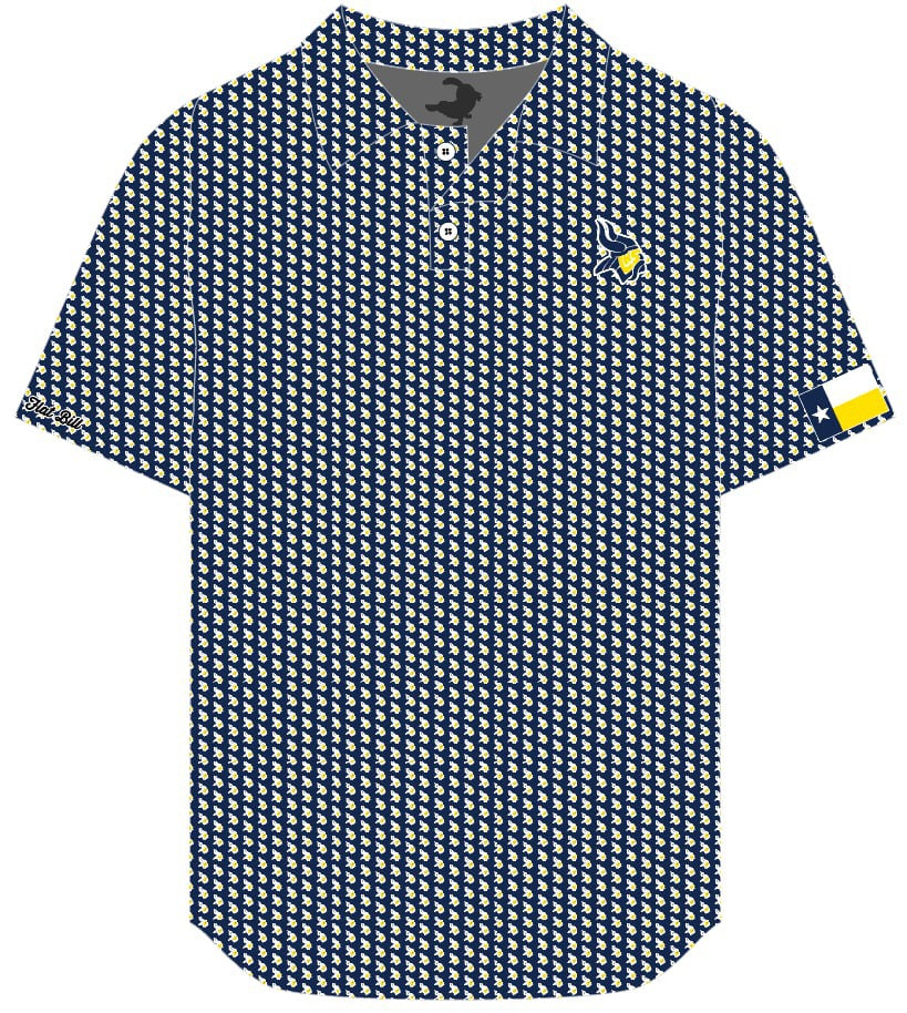 Lamar Fan Polo - Navy Pattern - Short Sleeves *Pre Order*