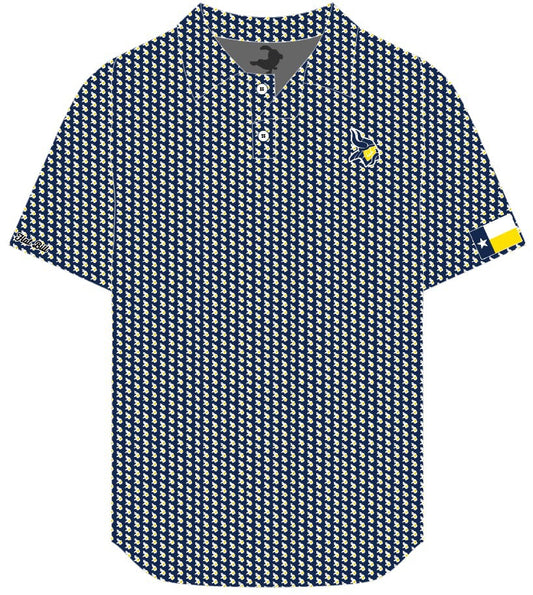 Lamar Fan Polo - Navy Pattern - Short Sleeves *Pre Order*