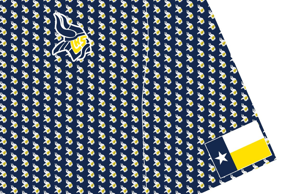 Lamar Fan Polo - Navy Pattern - Short Sleeves *Pre Order*