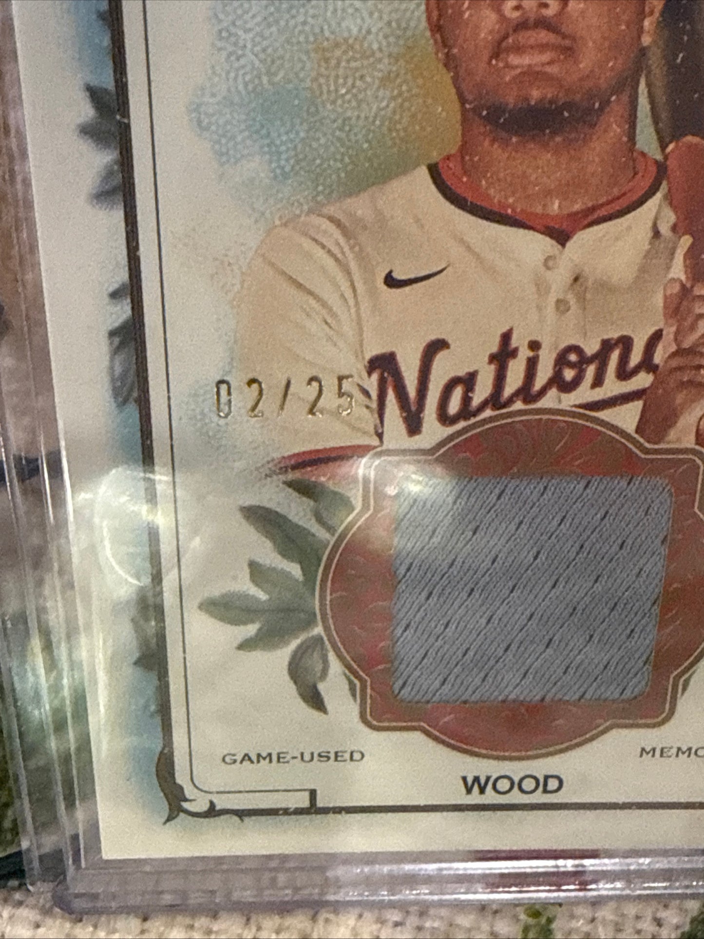 2025 Topps Allen & Ginter James Wood RC Relic # 2/25 Nationals Topps Rookie